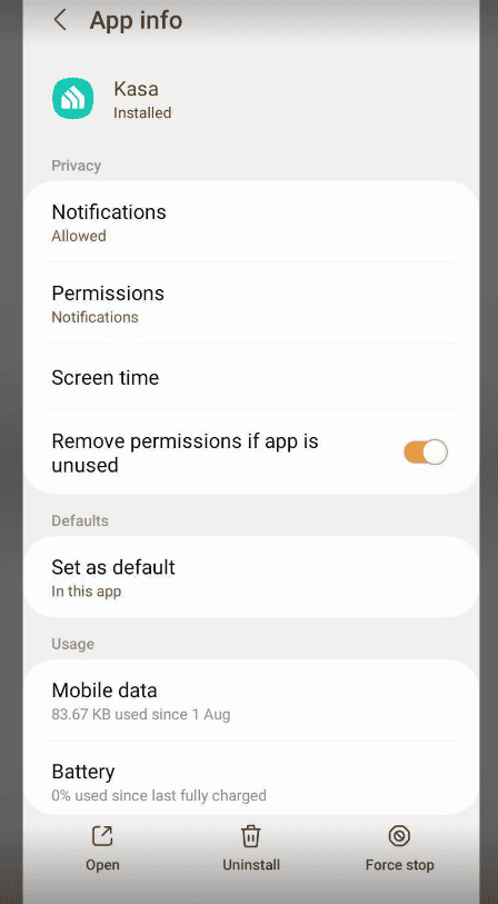 force stop on Android devices