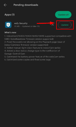 Update the Eufy App