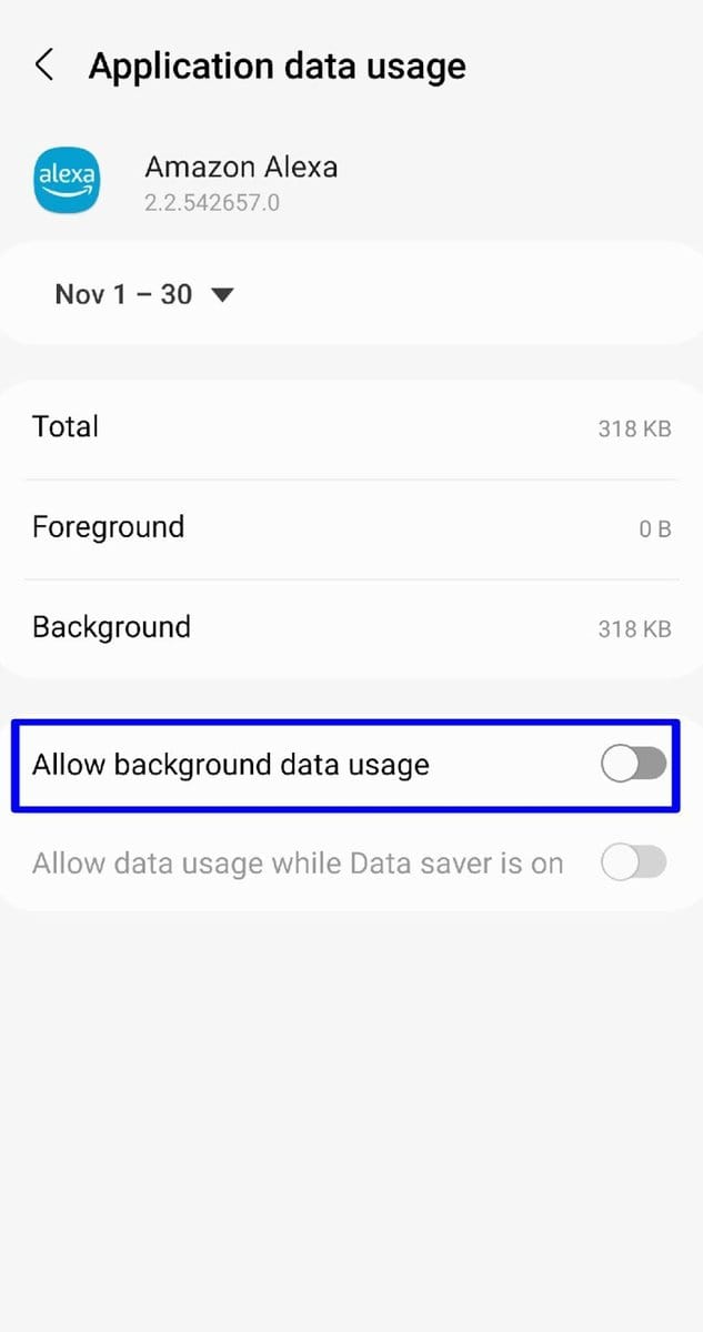 allow background data usage