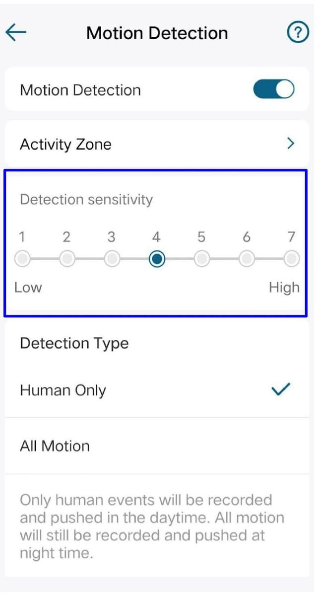 Check Your Motion Detection Settings