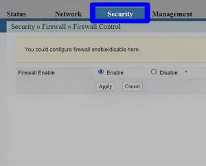 go to security settings to disable Firewall