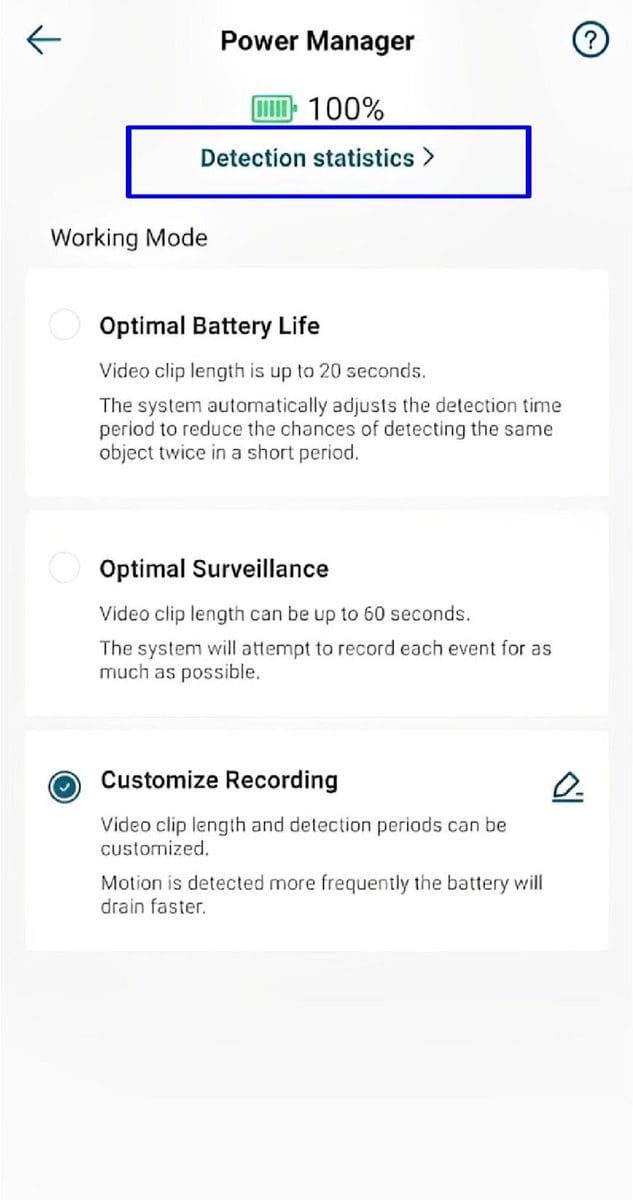 select Detection Statistics