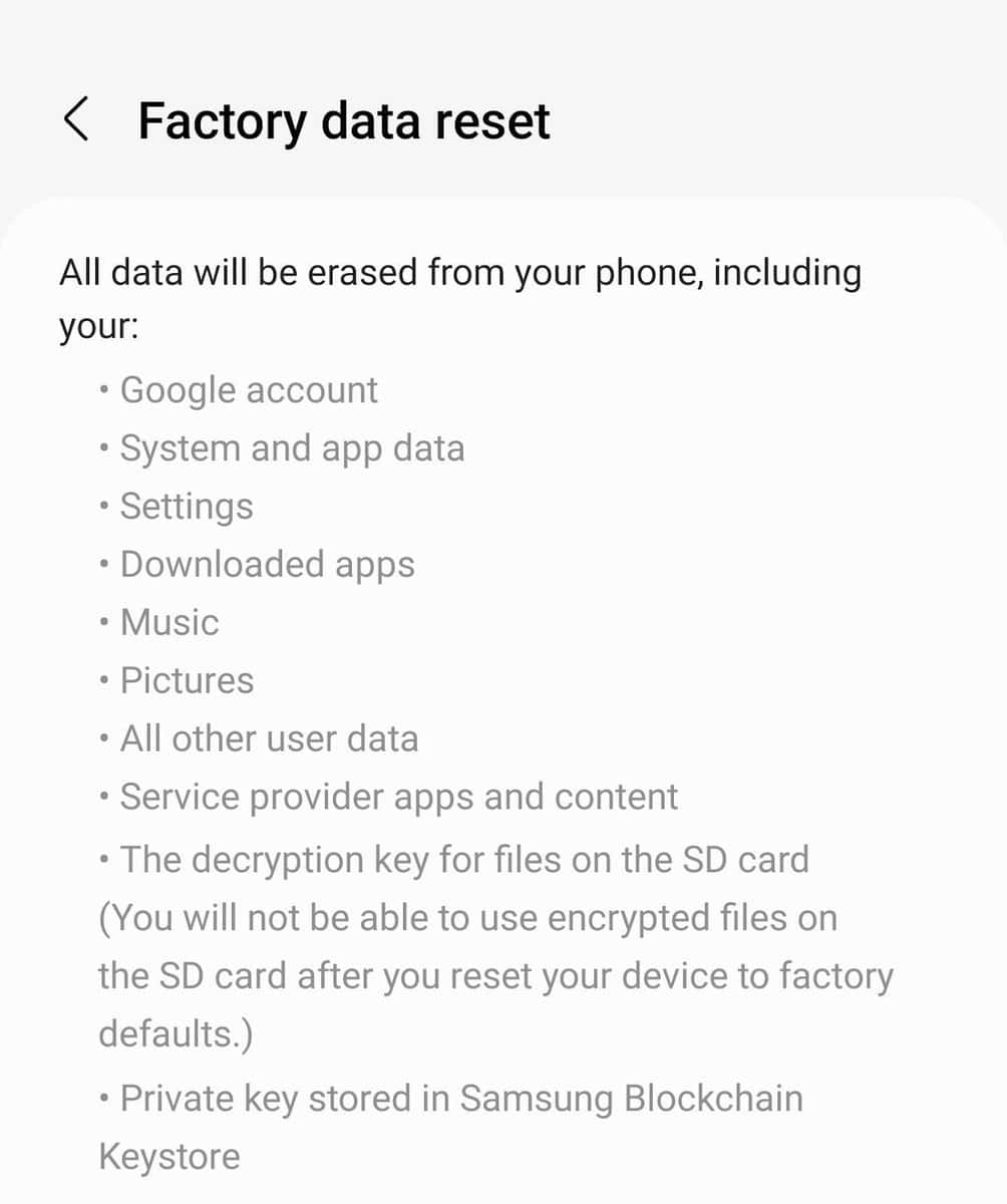 Factory Reset Your Android device