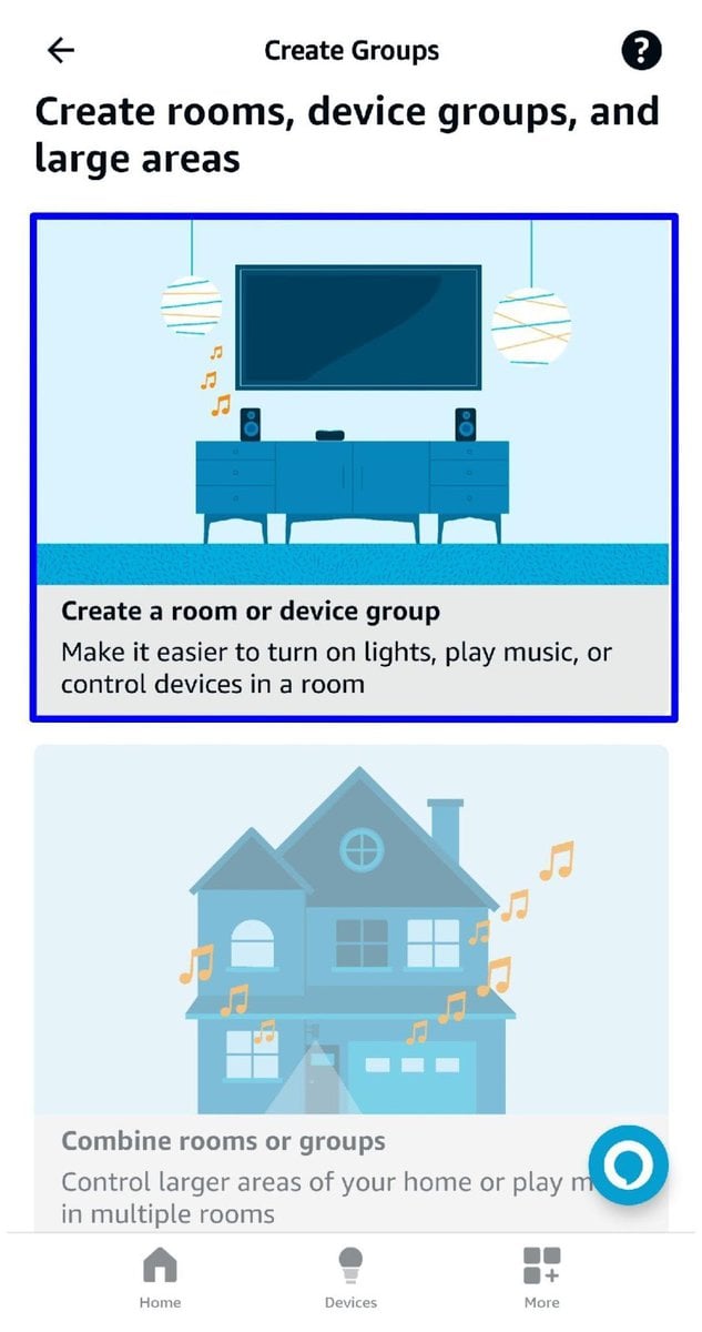 Create a room or device group