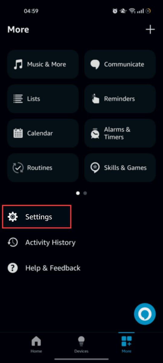 Select Settings