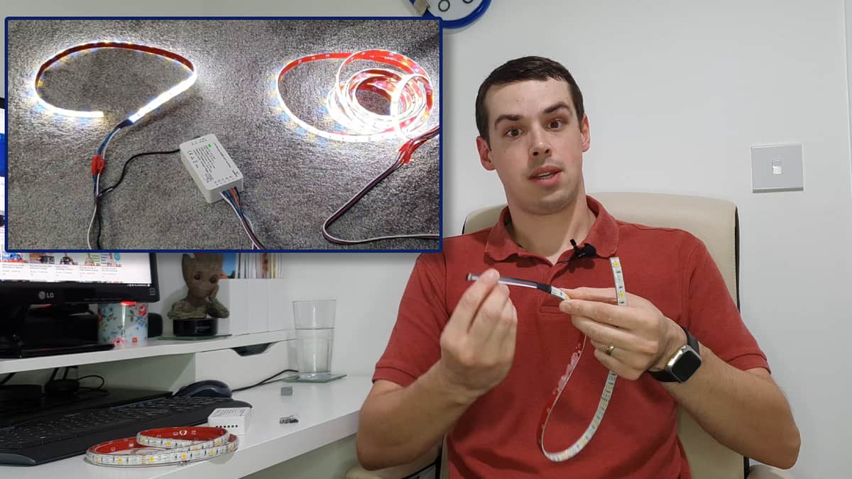 YouTube thumbnail showing how to build your own DIY ZigBee light strip