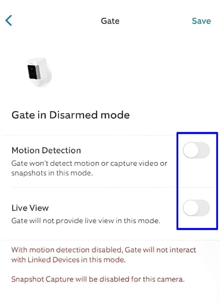 Motion Detection and Live View