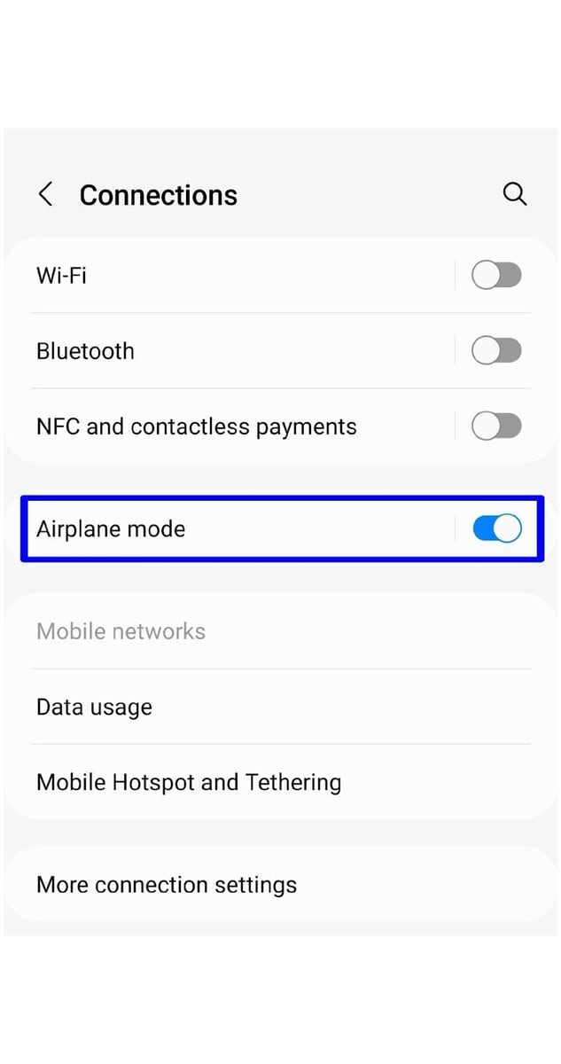 you can activate­ Airplane mode