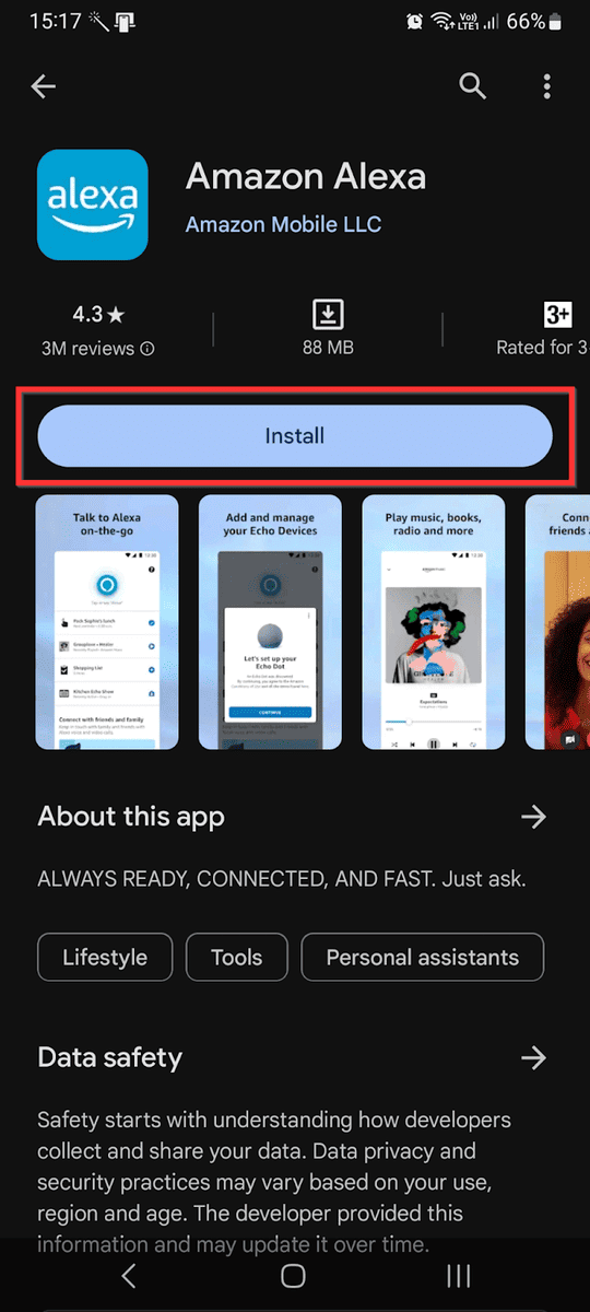 Reinstall the Alexa App