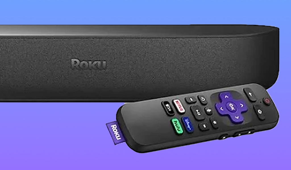 Roku sound bar with remote