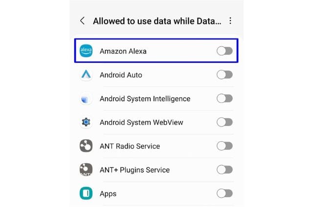 select Alexa and toggle it off