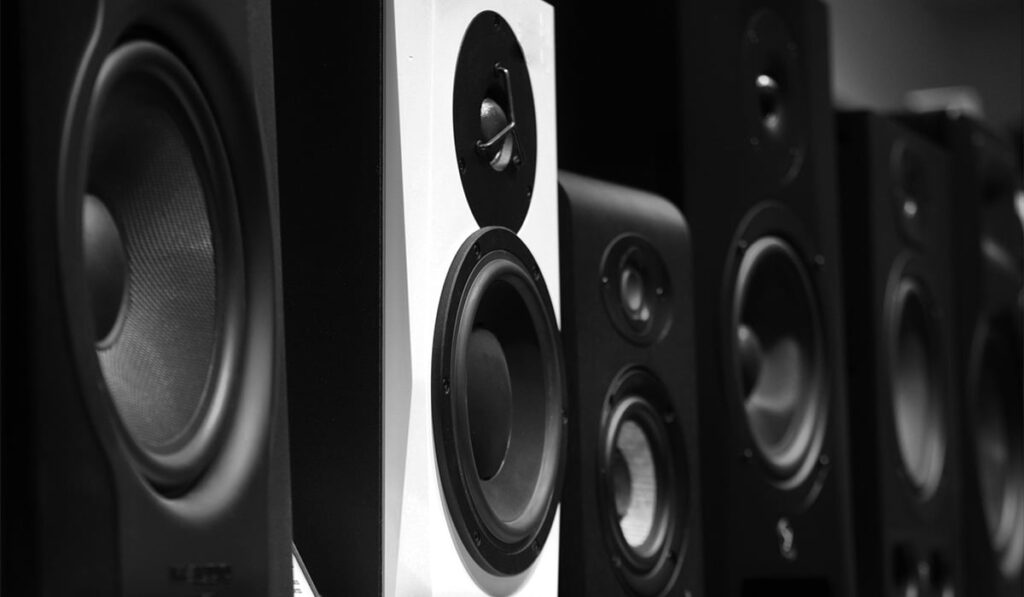 A variety of speakers in both black and white