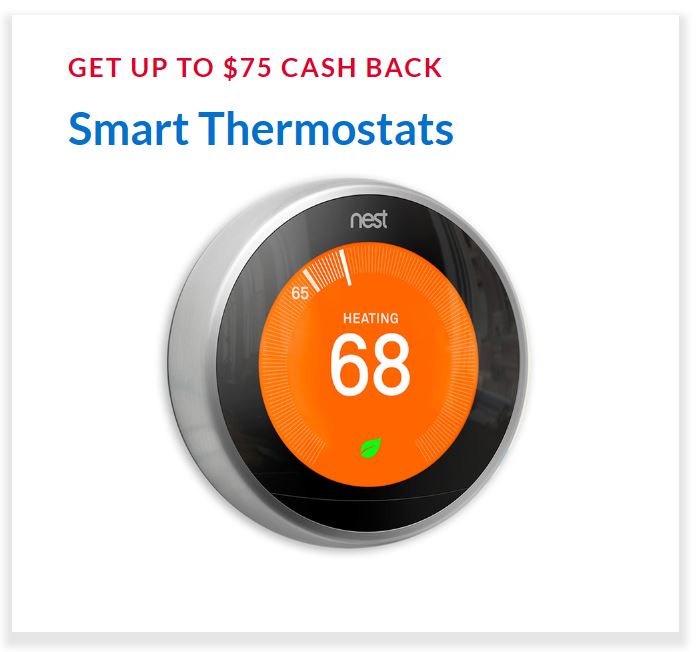 promotional image for smart thermostat energy rebate