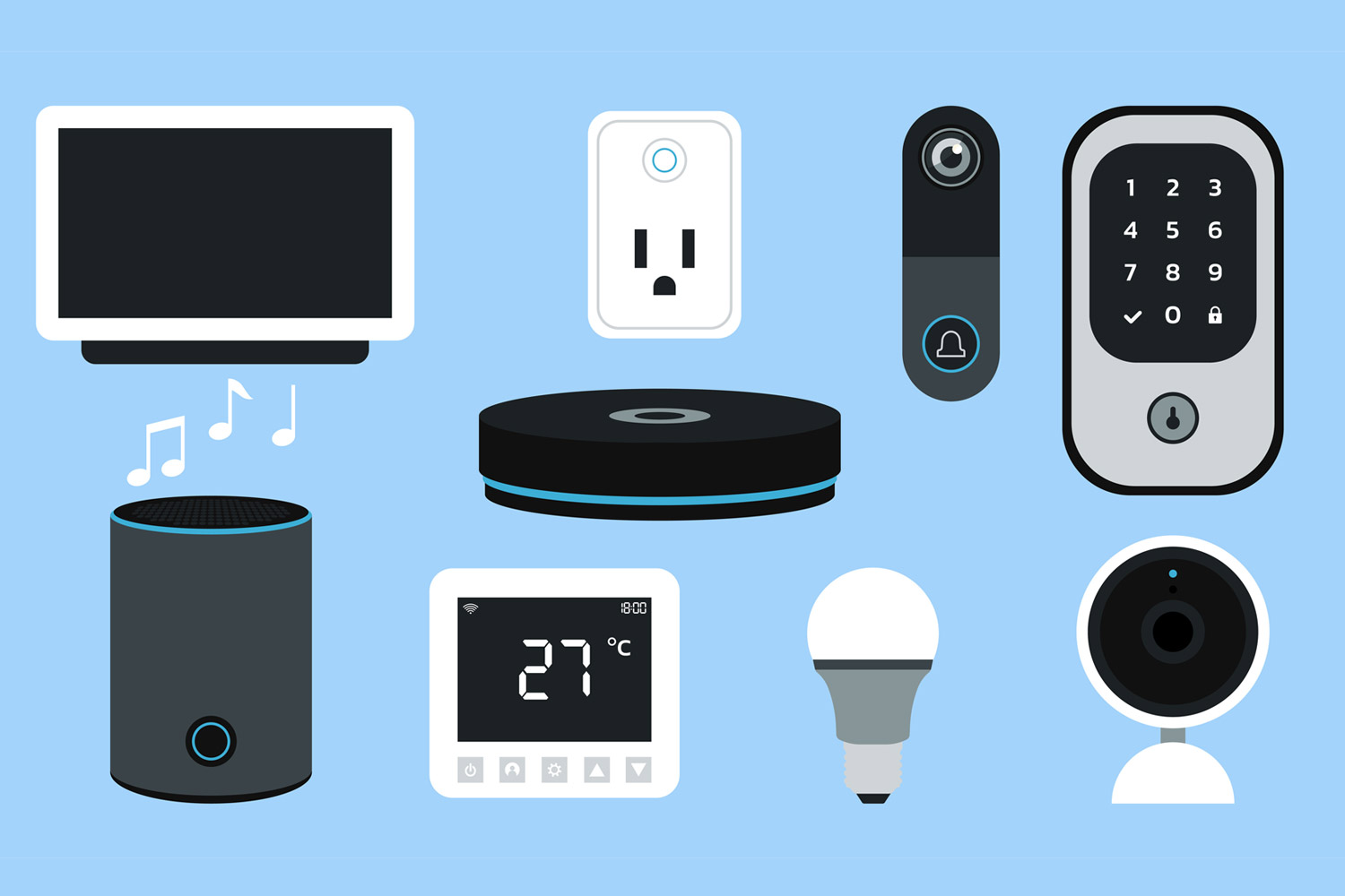 sketch of smart home devices