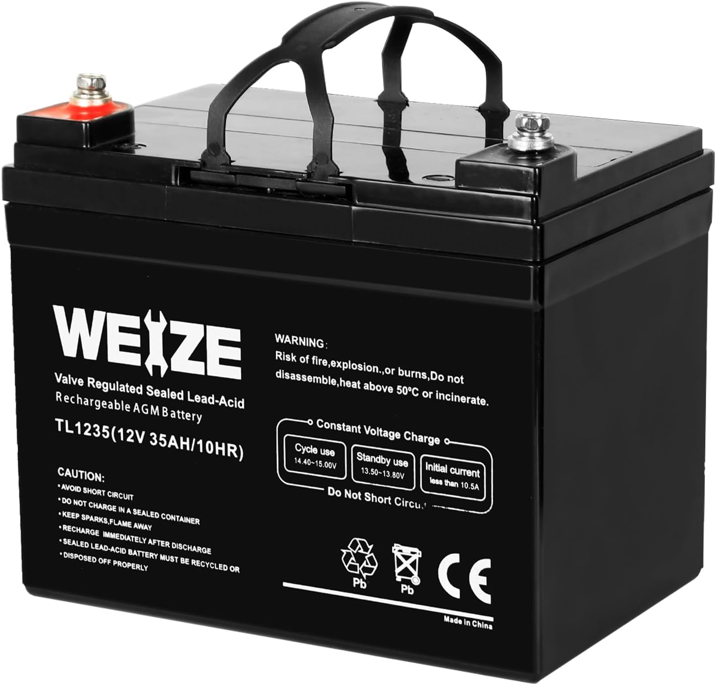 Weize 12V 35AH Battery Rechargeable