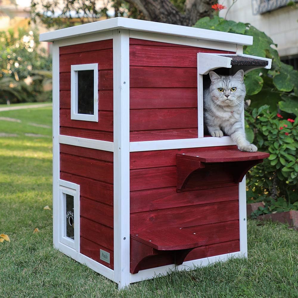 Petsfit Outdoor 2-Story Cat House