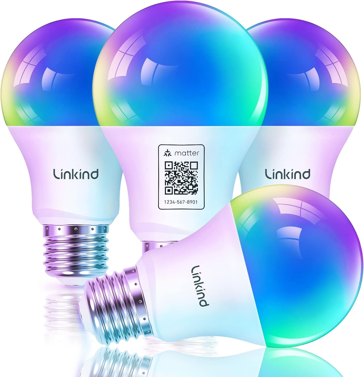 Linkind Matter Smart RGBTW Bulb, WiFi Smart Light Bulbs