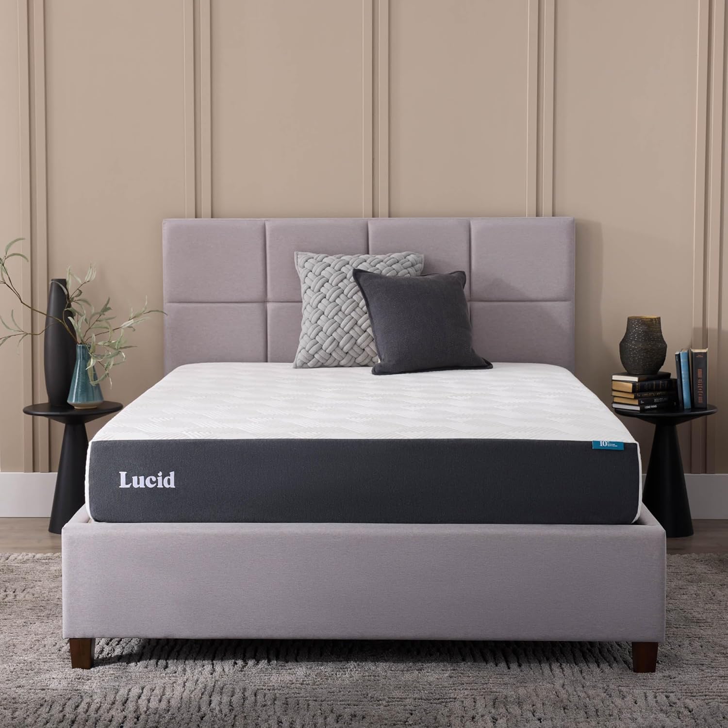 LUCID 10 Inch Memory Foam Mattress