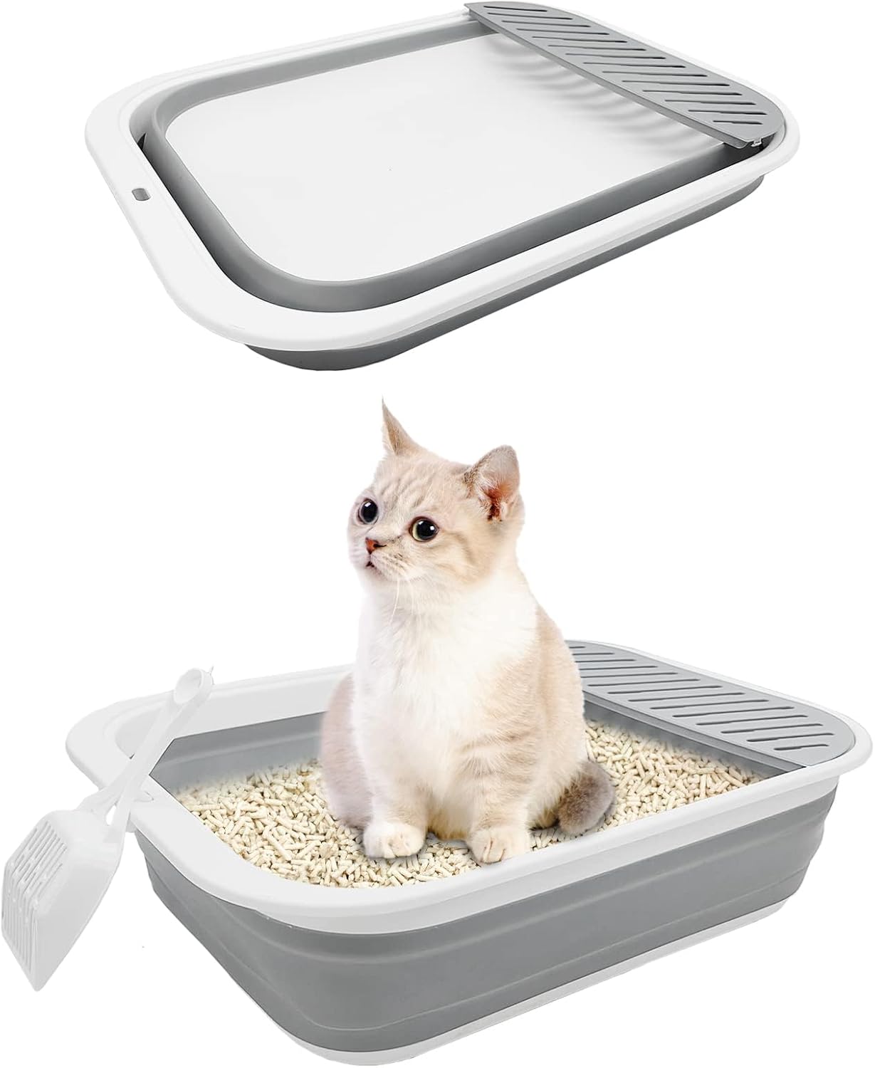 BNOSDM Collapsible Small Cat Litter Box