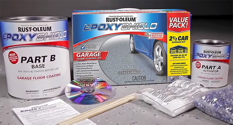 Rust-Oleum EpoxyShield concrete floor coating kit