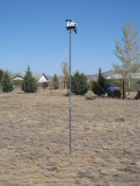 All-in-one rural weather station installation