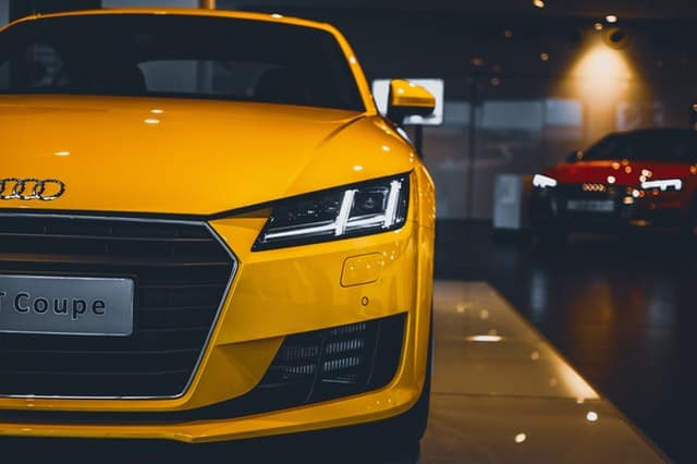 Audi Yellow car