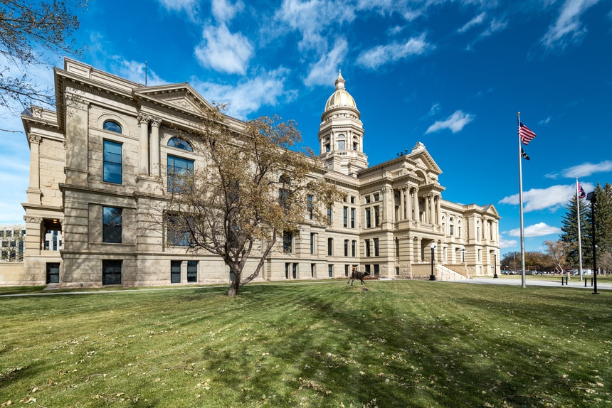 Wyoming State Capitol building in Cheyenne