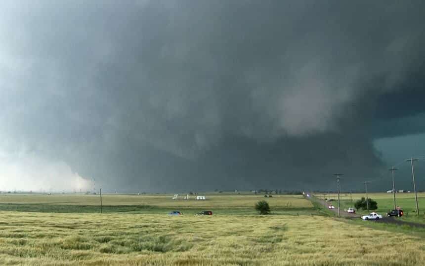 Massive tornado after touching down in El Reno, Oklahoma