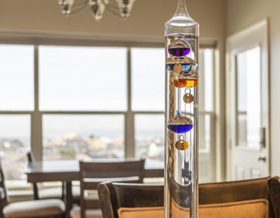 Galileo thermometer in a home