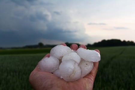 Golf ball-sized hail can cause considerable damage to cars