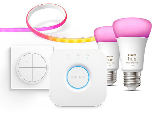 collection of Philips Hue devices