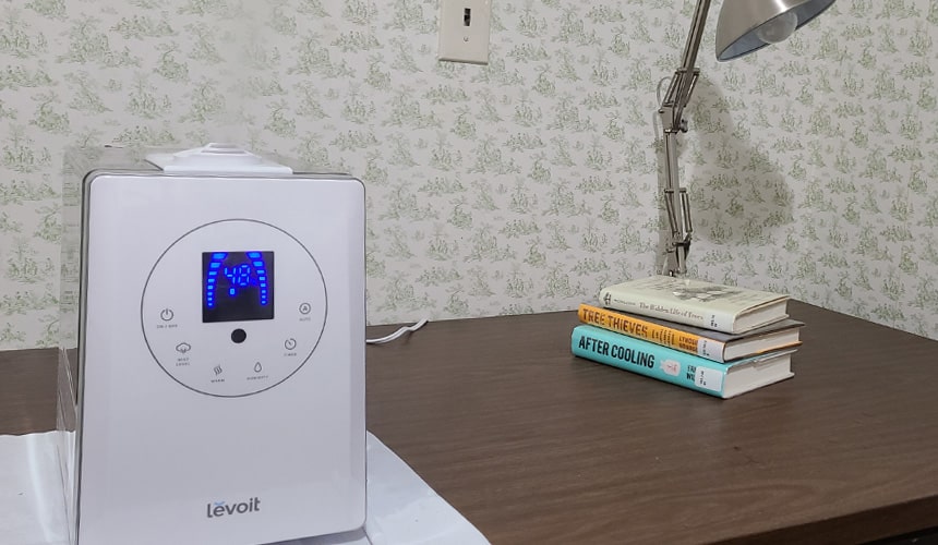 Humidifier operating on a desk