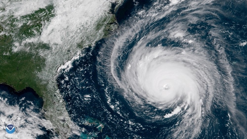 Hurricane Florence satellite image