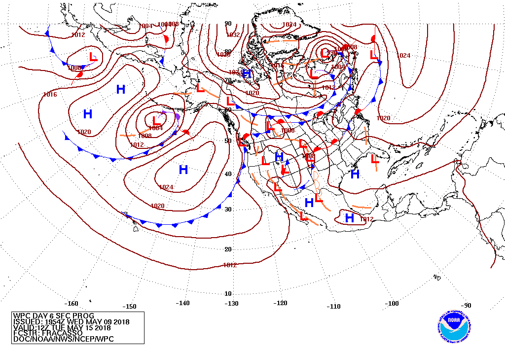 Isobars on a weather map