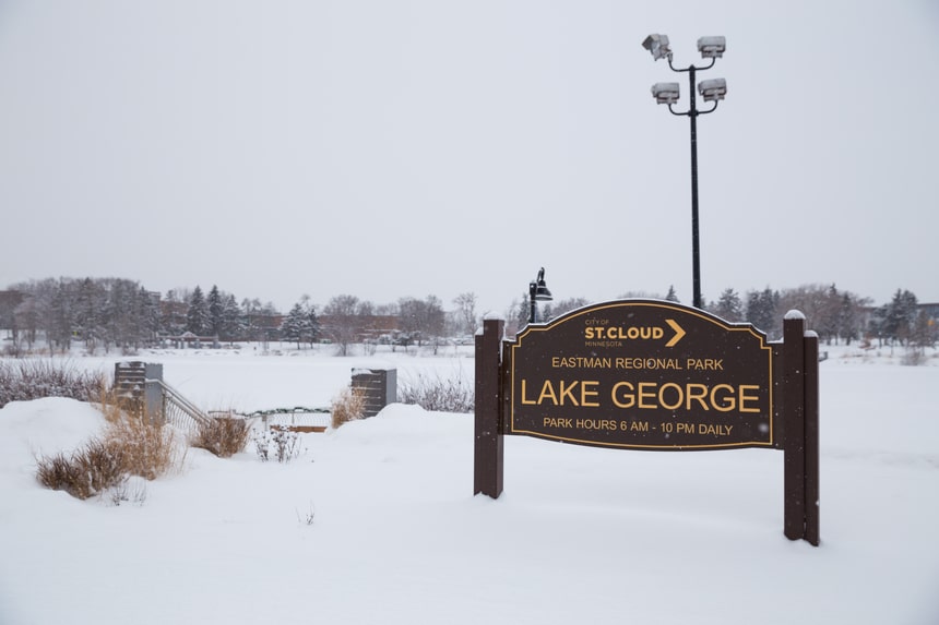 Wintertime at Lake George, St. Cloud, Minnesota