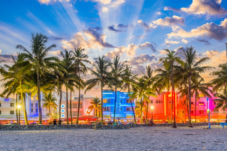 Ocean Drive in Miami Beach, Florida