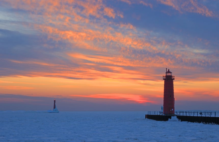 Lighthouses in Muskegon, Michigan