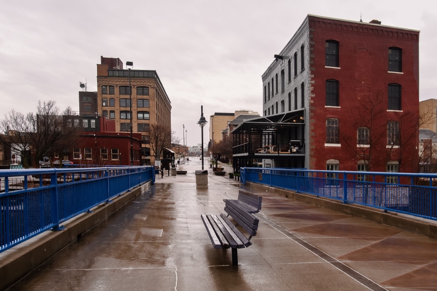 Pont De Rennes bridge in Rochester, New York