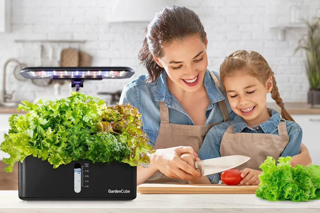 photo of a mother and daughter preparing food in a smart kitchen