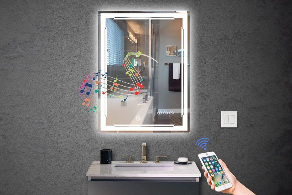 photo illustration of a smart mirror