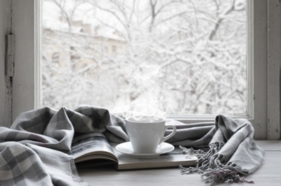 A view of a winter's day through a window