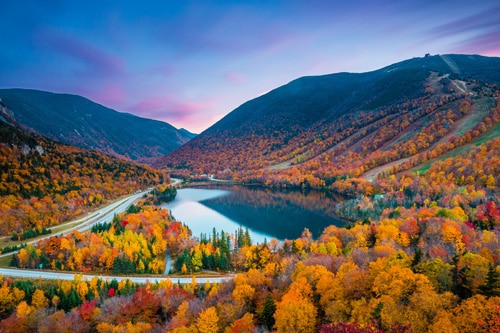 Fall season at White Mountain National Forest