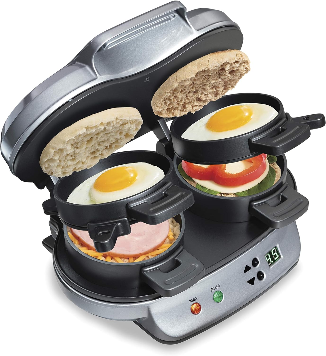 Dual Breakfast Sandwich Maker by Hamilton Beach