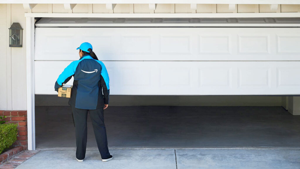 photo of an Amazon Key delivery in the garage