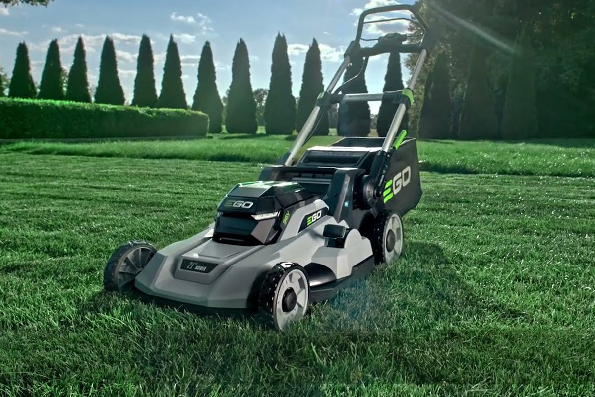 photo of an Ego brand lawn mower