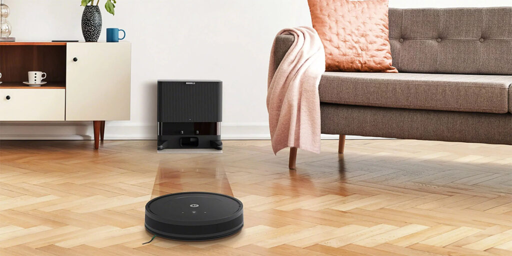 photo of a Roomba robot vacuum