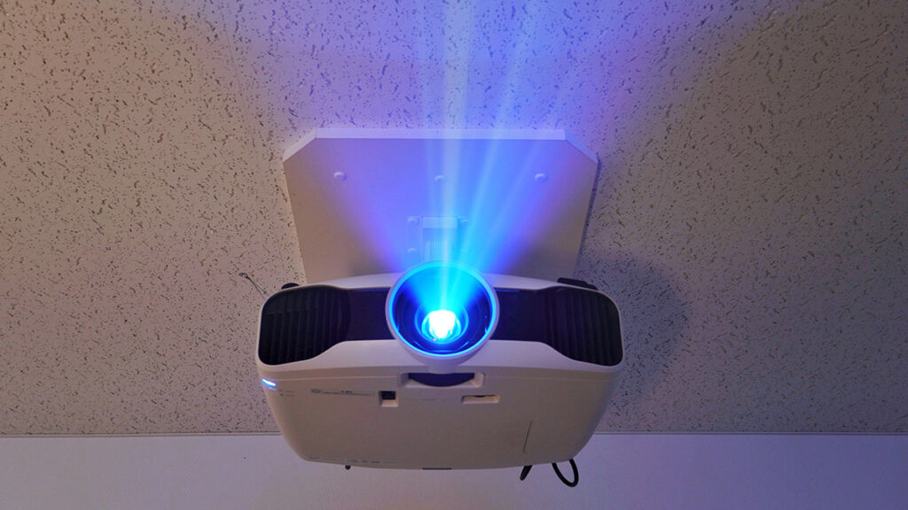 photo of a home theater projector