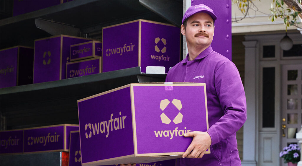 promotional photo of a Wayfair delivery driver