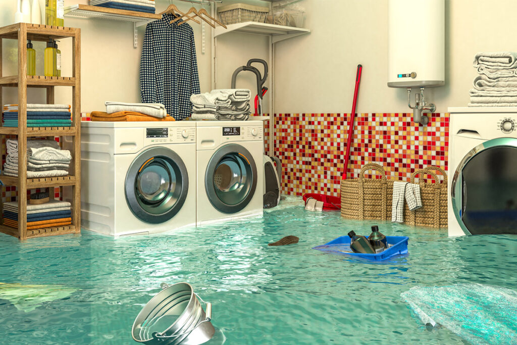 photo of a flooded home