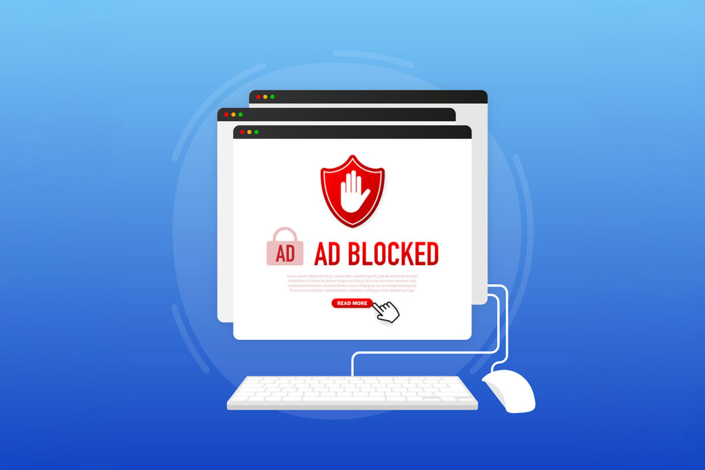 illustration of an ad blocker